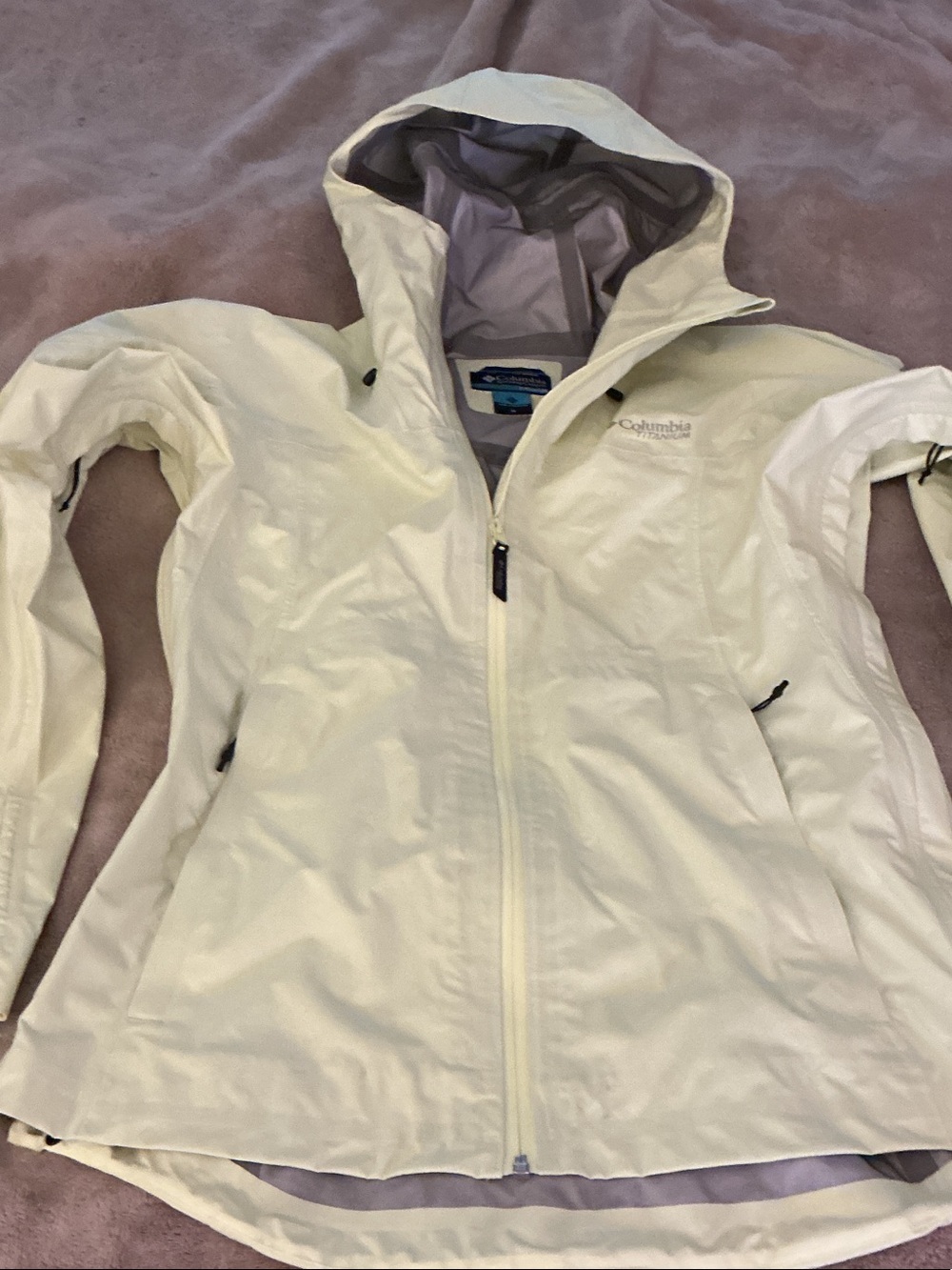 Columbia titanium Women's highlighter yellow Hooded Jacket
